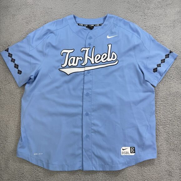 Nike UNC North Carolina Tar Heels Baseball Team Jersey Size XXL Blue - Picture 1 of 9